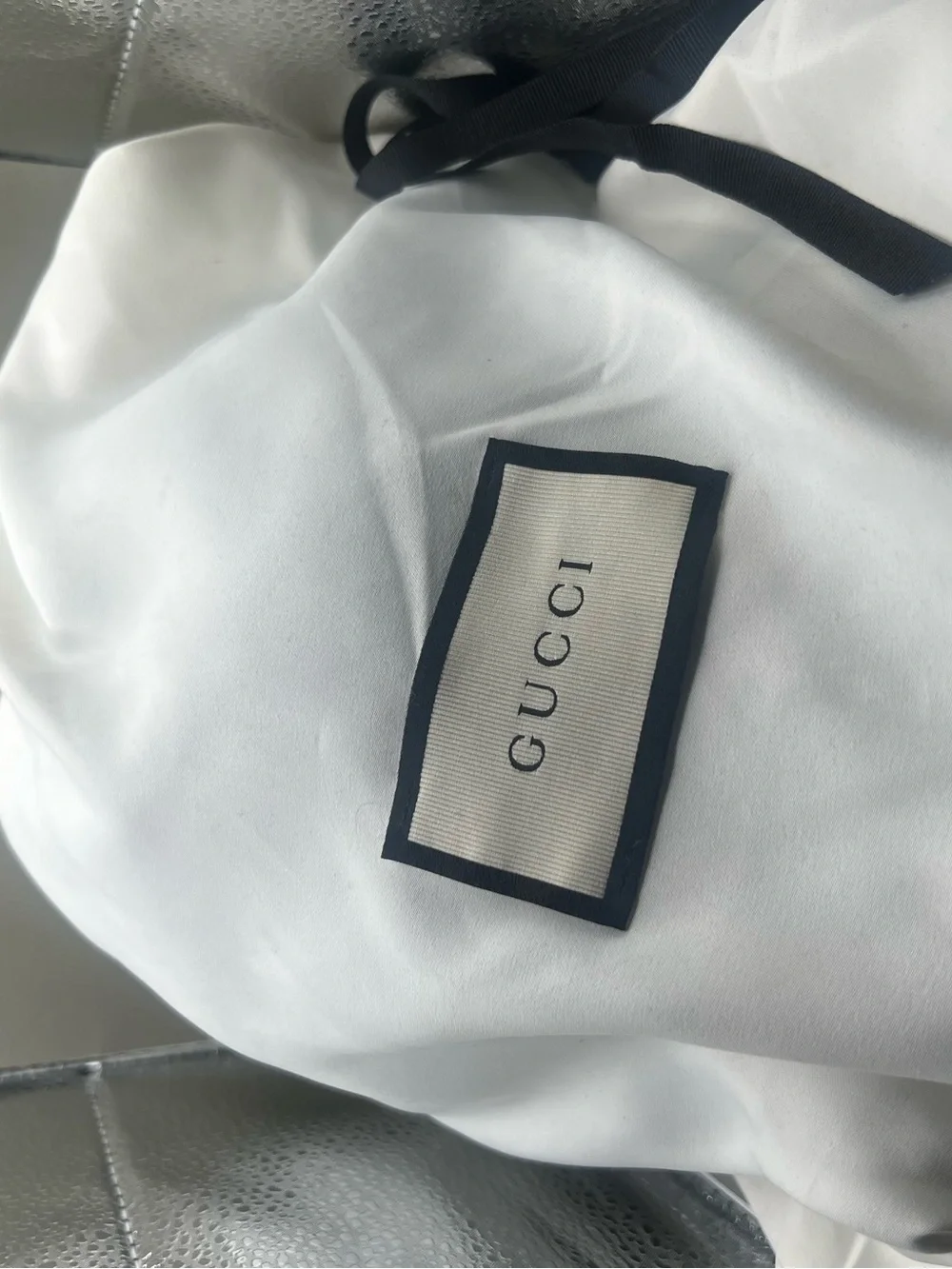 Gucci White Hat with Black Trim